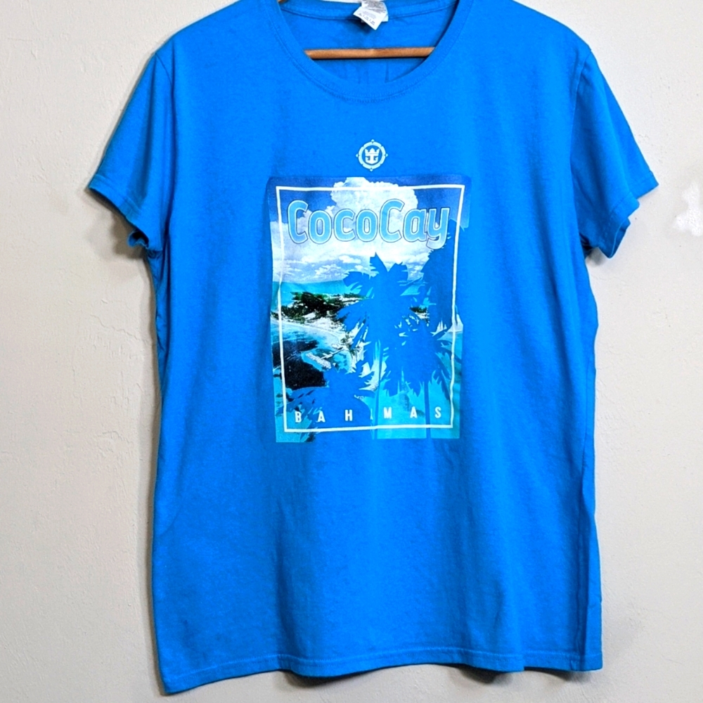 ☀️Final Drop☀️Gildan Coco Cay Bahamas Women's Short Sleeve Shirt - XL